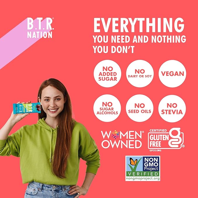 B.T.R. Nation Superfood Keto Protein Bars - Plant Based Vegan Protein | (6 Pack) Variety Pack Sampler | Low Carb Food, Low Calorie, Gluten Free, No Sugar Alcohols, Boosted with Superfoods