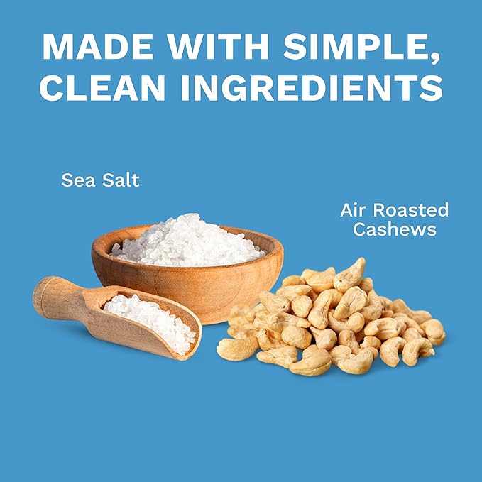 Roasted Sea Salt Cashews by Karma Nuts, Whole, Roasted, Vegan, Gluten Free, Low Net Carb, Natural, No Sugar Added, Keto Friendly, Everyday Nut Snack, 1.5 Ounce (12 Snack Packs)