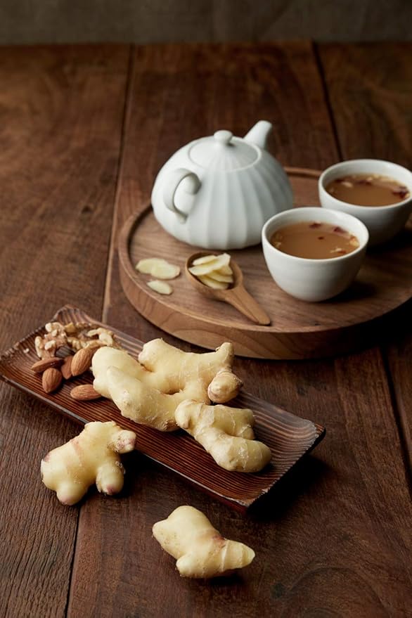 Damtuh Ginger Tea – Traditional Korean Herbal Tea Powder with Walnuts & Almonds, Jujube Blend, Instant Ginger Powdered Tea, 15g x 15 Sticks