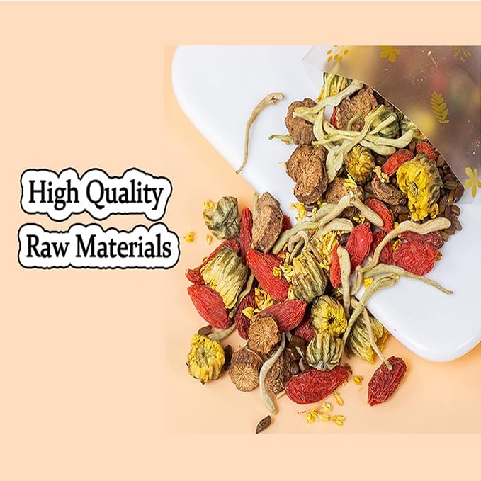 Liver Detox Tealiver, Liver Detox Cleanse Tea,Chrysanthemum Cassia Seed Tea,LiverTea Formula Chrysanthemum,Te De Higado Crisantemo,Te Chino Para Limpiar El HíGado Graso (20PC)