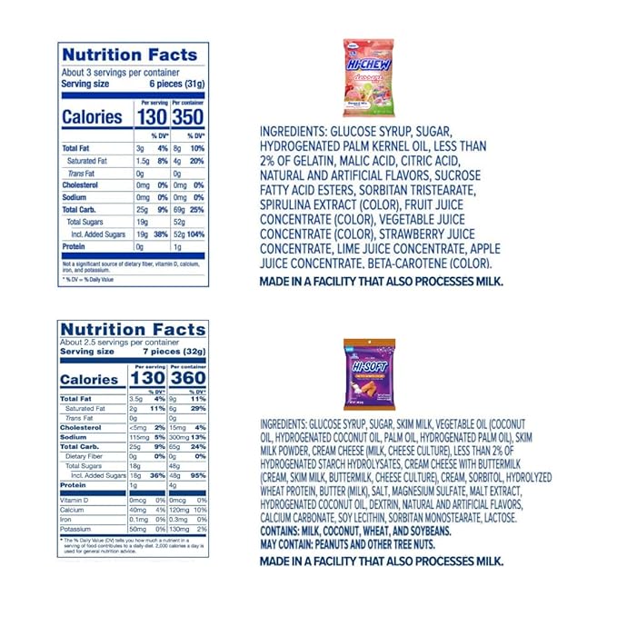 HI-CHEW Variety Mix, Pack of 6 Bags Including Salted Caramel - 15 Flavor Assort Sweet and Sour Chewy Halloween Candy, Fun Soft - Immensely Juicy Fruity Candy Flavors - Individually Wrapped for Sharing