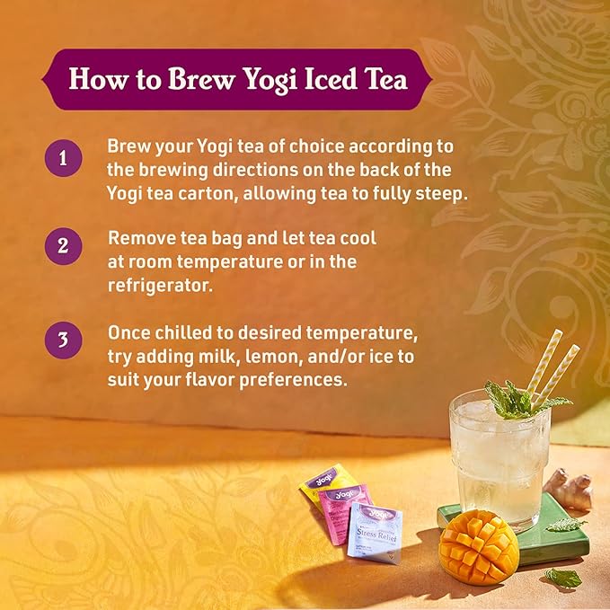 Yogi Tea - Relaxed Mind (6 Pack) - Supports Tranquility - Calming Tea with Gotu Kola and Lavender - Caffeine Free - 96 Organic Herbal Tea Bags
