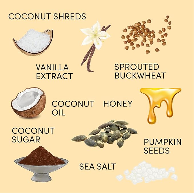 Clusterbucks Superfood Clusters – Grain-Free, Keto-Friendly Granola with Regeneratively Grown Sprouted Buckwheat– Gluten-Free, Low-Carb, Organic Healthy Snack (3-Pack, Bucks 'n Honey)