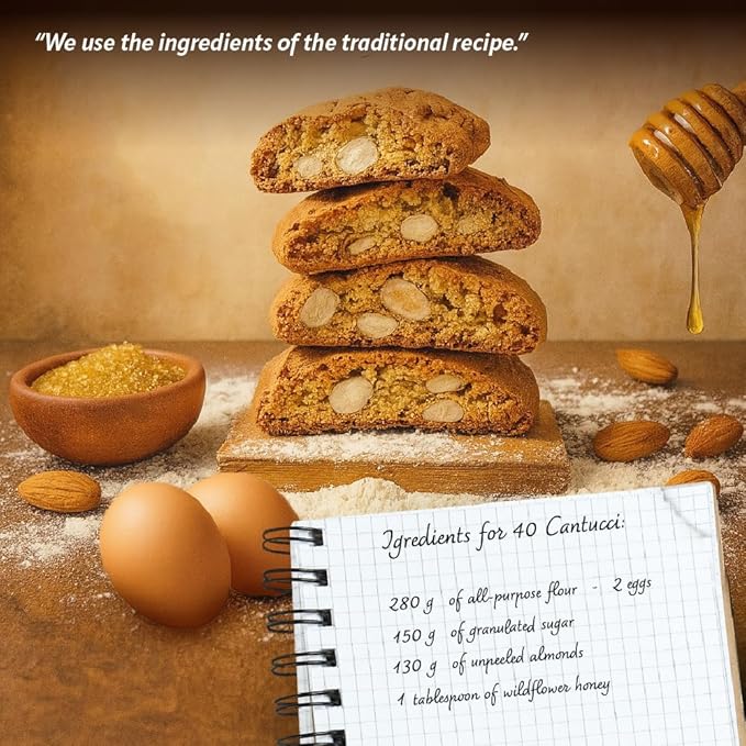 Italian Almond Biscotti | Made in Tuscany, Italy | Belli Traditional Semi Soft Biscuits