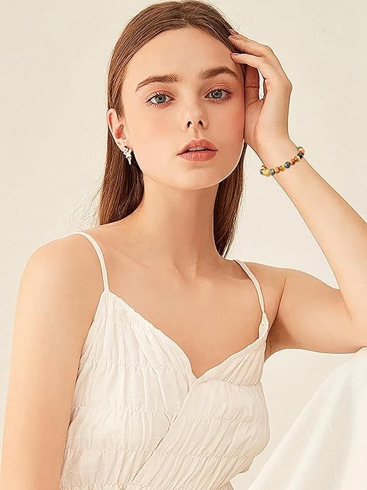 AD Beads 4mm6mm8mm10mm Handmade Bracelet - Natural Gemstone for Peace and Tranquility - Meditation, Yoga, Healing and Energy Gift for Unisex