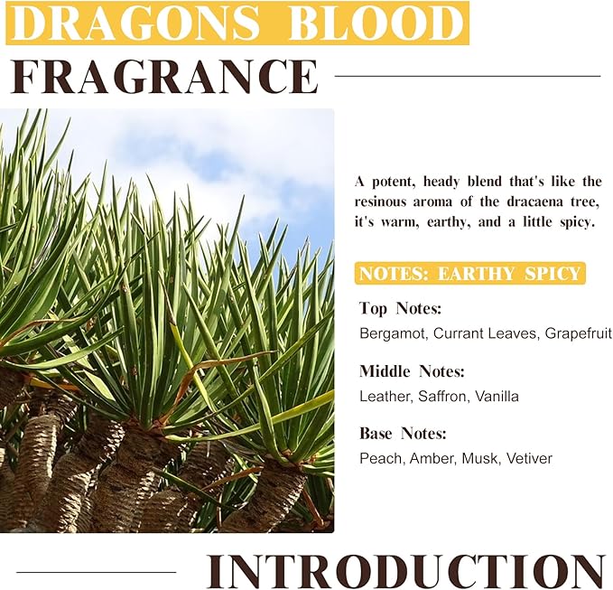 EUQEE Dragons Blood Fragrance Oils, 60ml Scent Essential Oils with Glass Dropper for Diffusers, Soap Making, DIY Bath Bombs - 2.02Fl oz