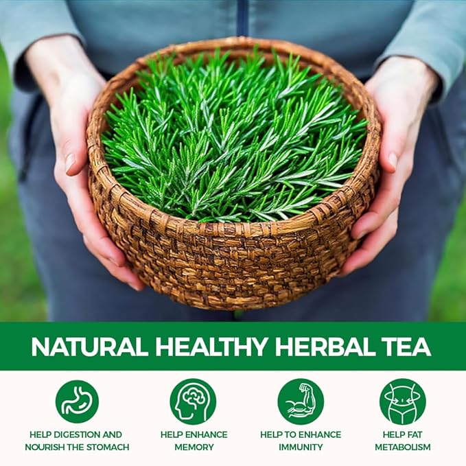 WOTIHA Natural Rosemary Leaf Tea 90g.60 Teabags.100% Pure Natural Rosemary Leaves,No Additives & Caffeine Free. Pure Herbal Tea