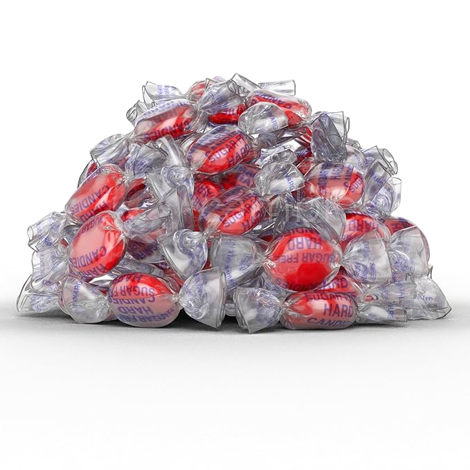 Cambie Sugar Free Cinnamon Hard Candy, 1 lb of Sugar Free Hard Candy, Individually Wrapped Cinnamon Discs, Fiery & Sweet Flavor packaged in a Resealable Pouch