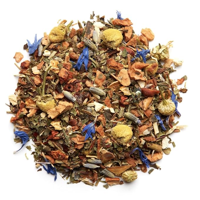 Palais des Thés - Sunset Sleep - Caffeine-Free Rooibos Tea with Chamomile & Lemon Verbena - Premium Tea Bags, Serves 20 Cups