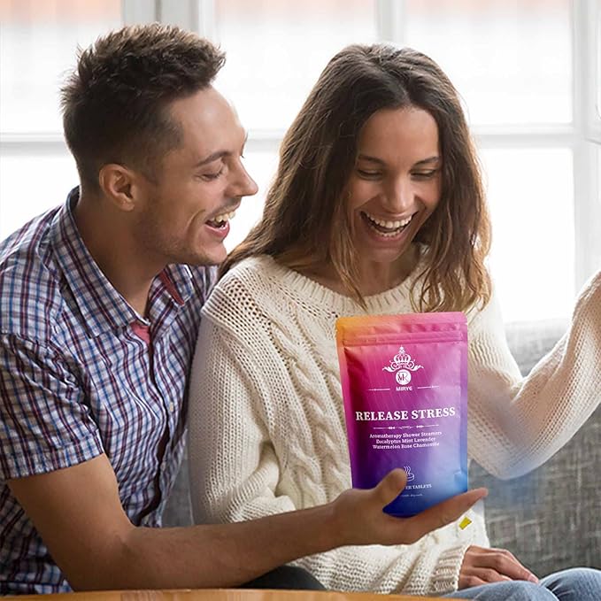 Shower Steamers Aromatherapy, Christmas Gifts for Women or Men, Organic Shower Bombs with Chamomile Rose Lavender Mint Watermelon Eucalyptus Essential Oil, 18-Pack Bath Bombs Birthday Gift