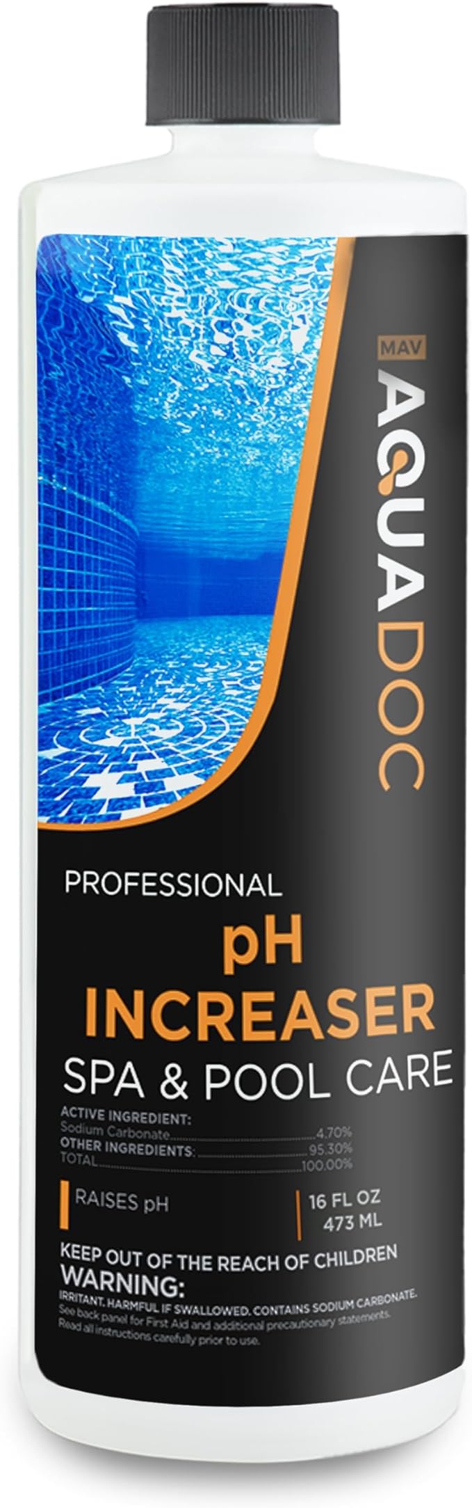 AquaDoc Spa pH Increaser for Hot Tub - 16oz - Spa pH Up for Water Balance - Hot Tub Chemicals Made in USA