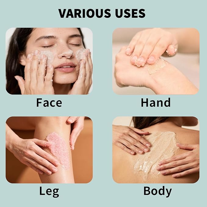 Aloe vera Body Scrub Gift Set - 35 Packets & 2 Pcs Exfoliating Gloves,Exfoliating & Moisturizing Sugar Scrub for Face & Body, Self Care Gifts for Women