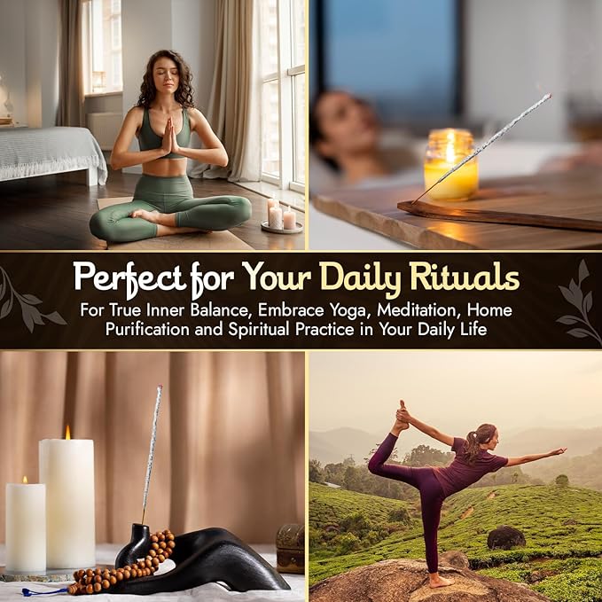 Sagrada Madre Yagra-Yagra Natural Incense Sticks, 8 Sticks (9" Each) - Handmade Citrusy Aroma for Abundance, Prosperity & Wealth - Ideal for Meditation & Spiritual Practice with 1-Hour Burn Time