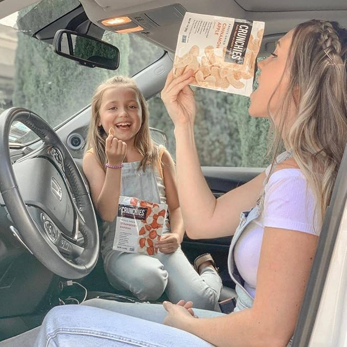 Crunchies Freeze-Dried Fruits, 100% All Natural Crispy Fruit, Non GMO and Kosher, Resealable Freeze Dried Fruit Snack Packs, Pack of 6 (Cinnamon Apple)