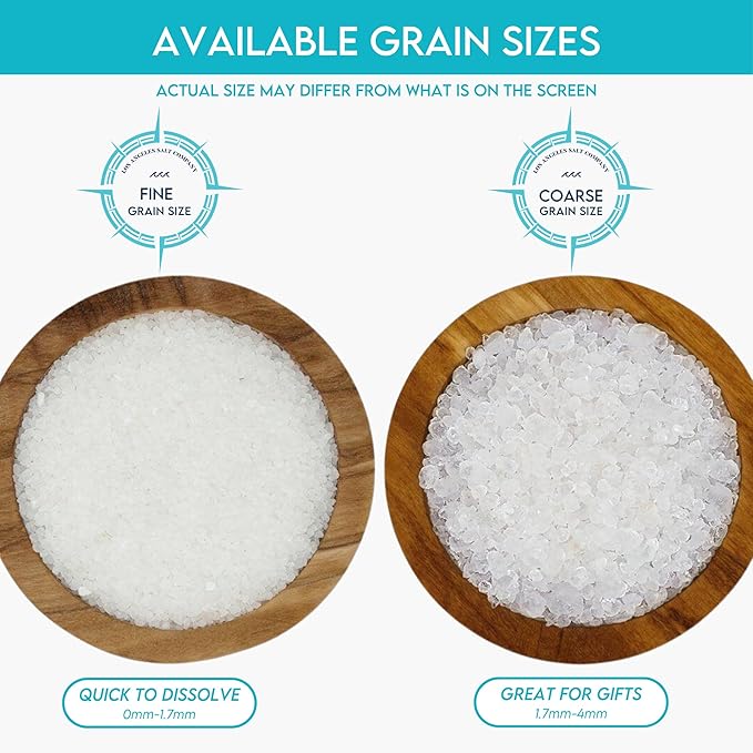 2.2 Lbs Dead Sea Salt, Fine Grain - Foot and Spa Bath Soak, Exfoliating Body Scrub, 100% Pure and Mineral-Rich, Relieves Sore Muscles and Soothes Joints