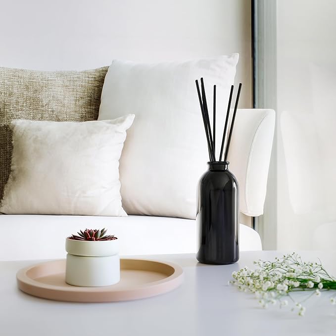 Urban Naturals Reed Diffuser Oil Refill Balsam Forest with Balsam Fir, Pine Needles, Evergreen, Cedar, Sandalwood 8 oz + Free Reed Sticks, Made in The USA