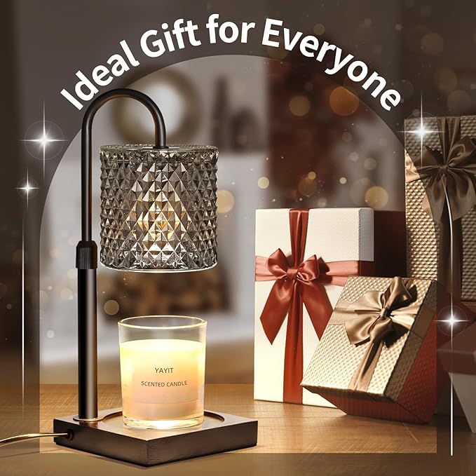 Candle Warmer Lamp with Timer Dimmer Adjustable Height, Lamp Candle Warmer for Jar Candles, Home Decor, for Women Birthday