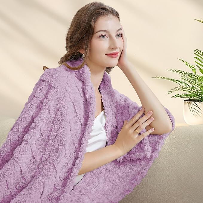 Birthday Gifts for Women Self Care Gifts Get Well Soon Gifts, Lavender Relaxation Spa Gift Basket Sets with Luxury Flannel Blanket, Unique Mothers Day Mom Gifts Basket for Mom Wife Grandma Sister