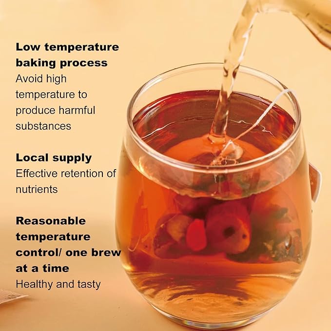 2025 New Ginseng Eight Treasure Herbal Tea,Red Date Wolfberry Mulberry Goji Health Tea Bags for Women & Men,30 Bags(2PC)