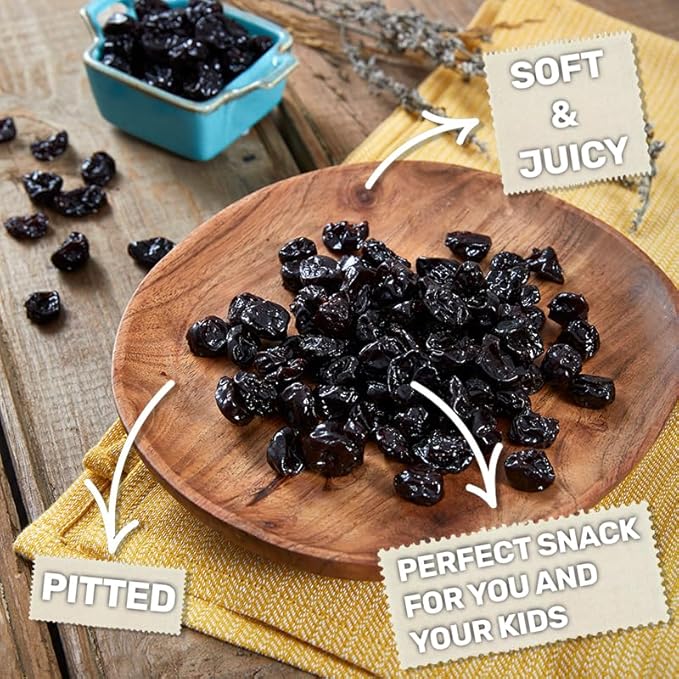 Happy Village Organic Soft Dried Cherries On the Go – 3 Bags (15 Individual Portion Packs) | Healthy, Organic, Non-GMO, Vegan, Kosher, Gluten-Free Snack Packs