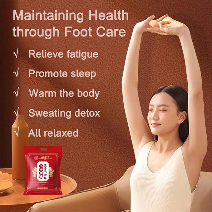 30 Pack Natural Plant Blend Detox Foot Soak Spa with Ginger - 900g Natural Chinese Herbs Foot Care and Foot Detox Soak for Home Wellness Routine 同仁堂艾草泡脚药包足浴包 (32 Ounce, 24 flavors)