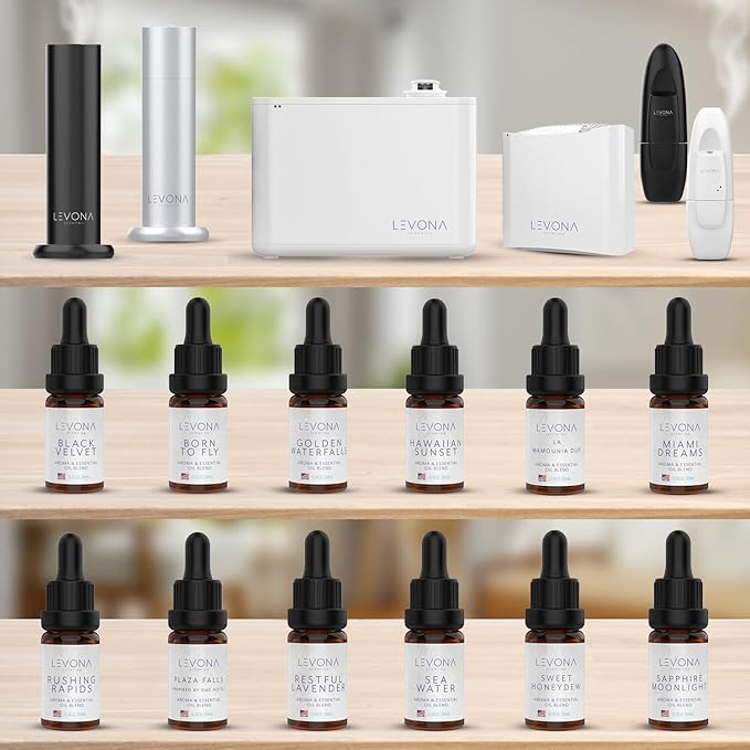 Levona Scent Christmas Essential Oils for Diffuser: Holiday Fir Essential Oil for Diffusers for Home - Essential Oils with Notes of Sandalwood & Amber Oil - Winter Fir and Balsam Fragrance - 10Ml