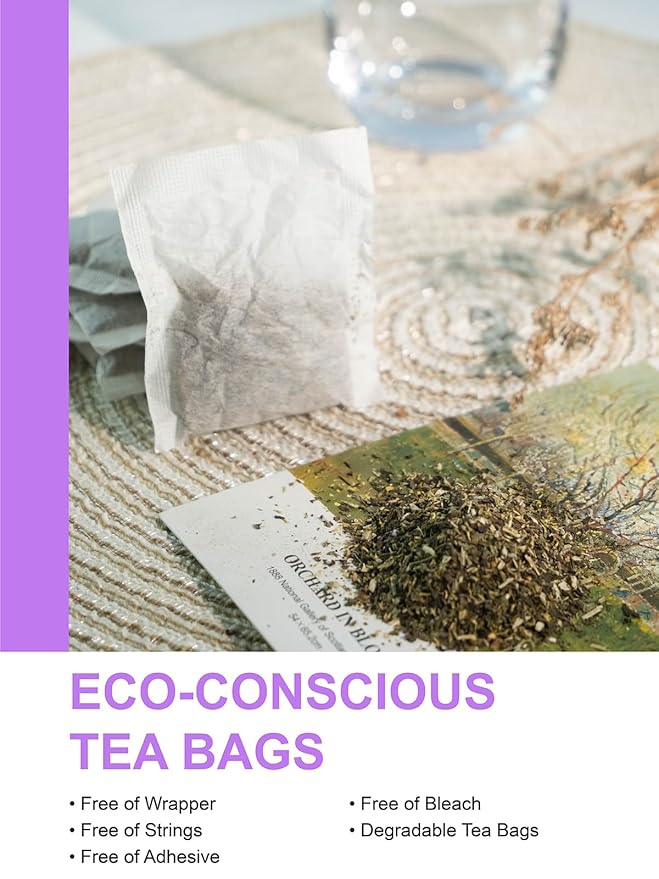 TeeLux Chamomile Lavender Tea Bags, Chamomile & Lavender & Lemon Balm Herbal Tea, Caffeine Free, Soothing & Delightful Aroma, 100 Count