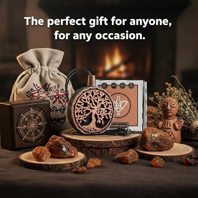 Wood Car Air Freshener — Tree Of Life Handmade Unscented DIY Essential Oil Hanging Diffuser with Felt Insert — Add Your Own Oils — Refillable — Car/Truck/SUV — Cardboard Box