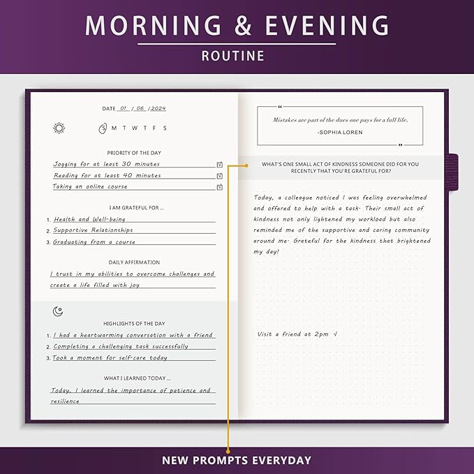 Self-Mastery Journal for Men - Gratitude and Productivity Journal for More Happiness, Positivity, Growth, Mindfulness, Self Care and Reflection - Guided Inspirational Journals for Men & Women