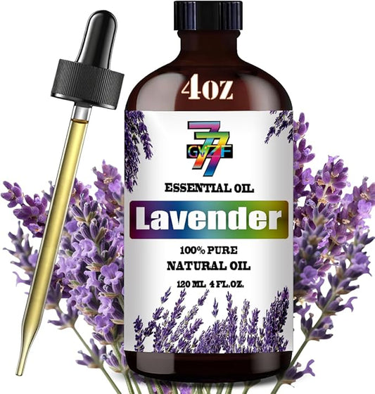 Lavender Essential Oil (4 oz/120 ml) — Lavender Oils for Aromatherapy, diffusers, humidifiers, Home fragrances, DIY Skincare, soap Making, DIY Candle Making, Relaxation, Yoga, and Meditation