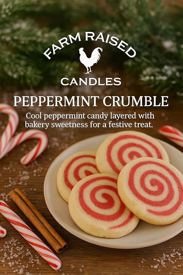 Farm Raised Candles – Winter Wonderland 15 oz Total (3 oz Each) 5-Pack Soy Wax Melts | Spiced Gingerbread, Holiday Vanilla Bean, Peppermint Crumble, Sugared Apples | 100% USA Made