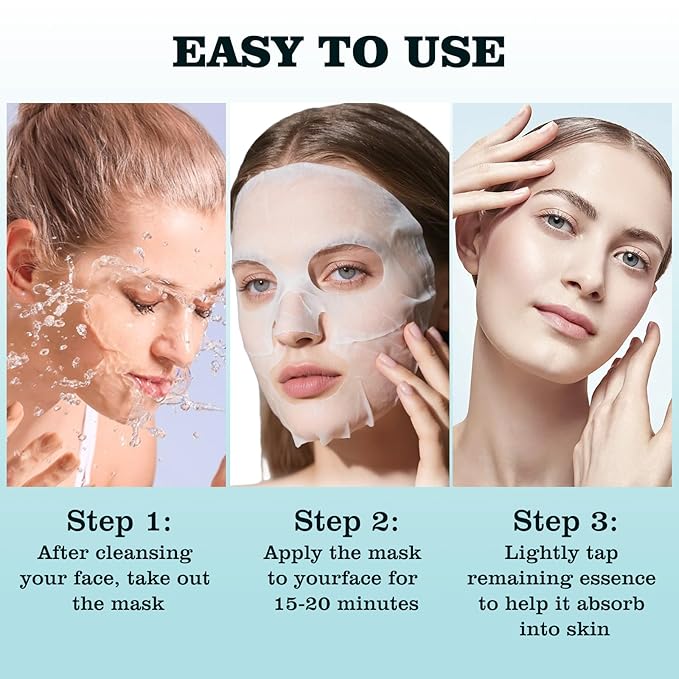 Cactus Facial Mask for Women,Hydrating Face Mask Sheet Home SPA,Moisturizing Face Sheet Mask for Dry,Oily,Sensitive Skin 30ml(5Pack)