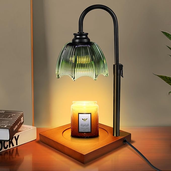 YGS-Tech Candle Warmer Lamp with Timer and Dimmer, Height Adjustable Candle Warmer Lamp for Scented Jar Candles, Birthday Gifts for Women Mom, House Warming Gifts New Home Decor