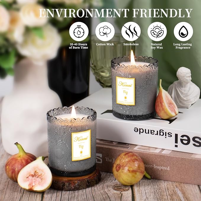 KONNI Scented Candles, Soy Candles, Aromatherapy Candle, Fit Scented Candle for Men Women, 7.05oz Soy Wax Candle for Home Decoration, Ideal for Creating Relaxing Ambience & Holiday Gifting