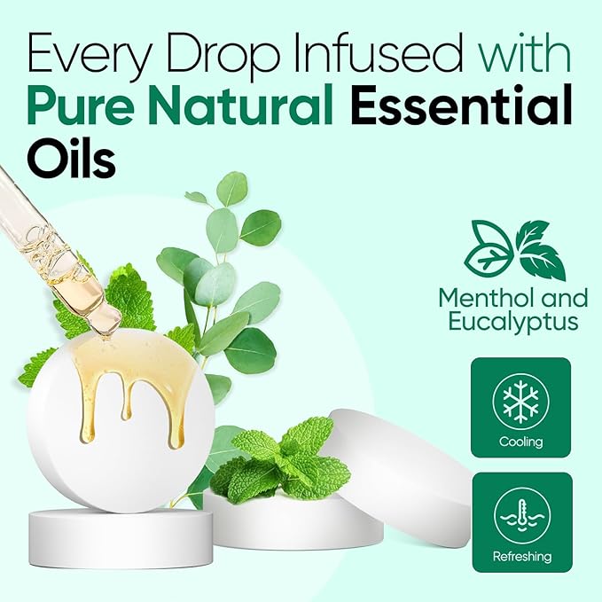 Shower Steamers Aromatherapy - 18 Pack Eucalyptus & Menthol Shower Tablets, Long-Lasting Strong Scent Vapor Bombs with Natural Essential Oil Stress Relief Christmas Gifts for Women and Men