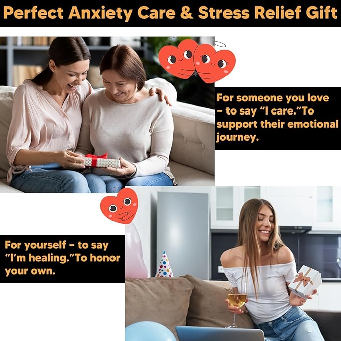 Self Care Cards for Anxiety Relief with MoodCube Spinner, Science-Based Emotion Therapy Tools for Adults & Teens, 45 Mindfulness & Meditation Exercises for Depression, Great Relaxation Gift