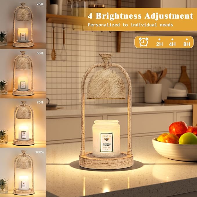 Candle Warmer Lamp with Timer Dimmer, Graduation Gifts for Her, Birthday Gifts for Mom Women Friend Sister, House Warming Gift New Home Decor, Wax Melt Warmer for Jar Candles