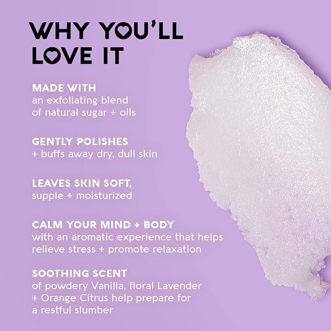 Nature's Beauty Lavender Chamomile Sleep Body Scrub Multi-Pack - Gently Exfoliate, Moisturize & Sooth Combination to Dry Skin, Made w/Coconut, Jojoba + Moringa Seed Oils, 11.3 oz (2 Pack)