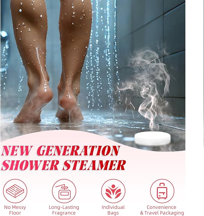 10 Rose Scented Shower Steamers – Luxe Aromatherapy Gift Set for Girls, Wives & Moms, Perfect Mother's Day Surprise