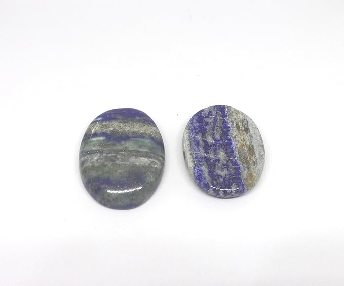L PEDRA & CRYSTAL Worry Stone A Handheld Comfort to Ease Stress, Enhance Focus, and Promote Inner Peace (Lapiz Lazuli Worry Stone)
