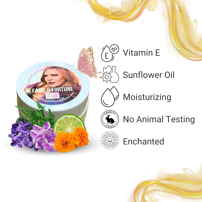 Fame & Fortune Body Butter – Luxurious Natural Moisturizer with Shea Butter, Sunflower Oil & Vitamin E | Skincare for Success, Confidence & Abundance Rituals | Handmade & Vegan