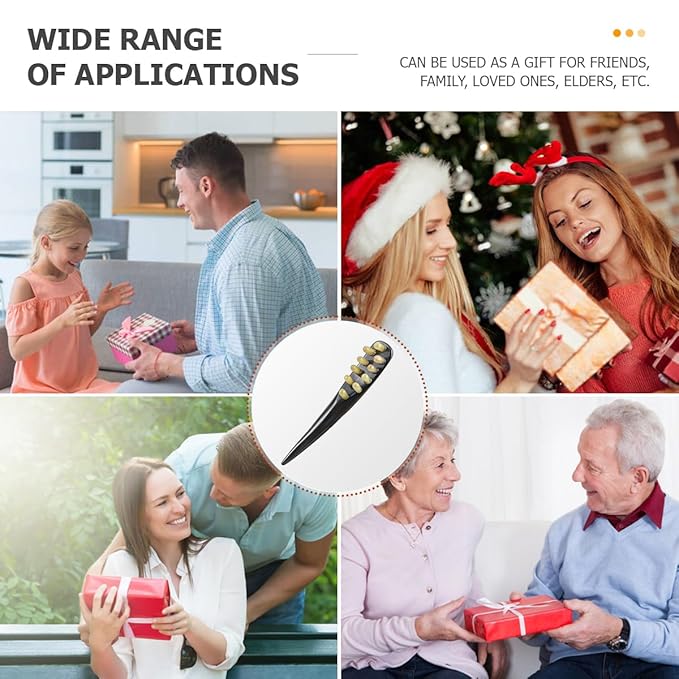 FERCAISH Ox Horn Massage Tool for Back, Neck, Eyes and Face - Meridian Head Scraping Stick for Guasha Therapy and Trigger Point Treatment