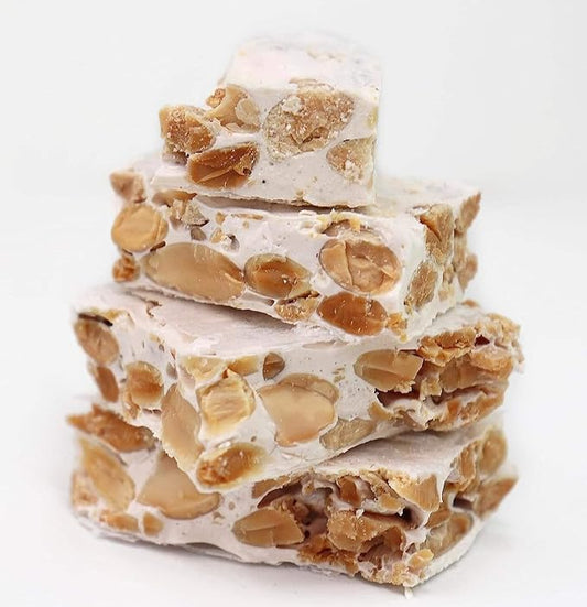 Andy Anand Chocolatier Sugar Free Roasted Almond Soft Nougat Brittle - Made in Europe Gluten Free Diabetic Friendly Nougat Candy, Unforgettable Flavor,Bite With Italian Nougat Brittle (Pack of 2)