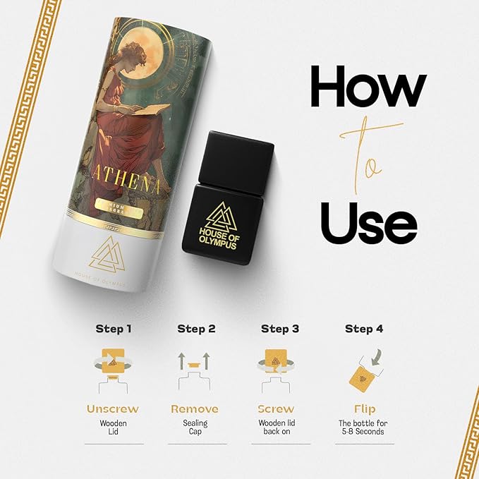 Athena Car Air Freshener and Diffuser - 100% Natural Essential Oils - Luxury Car Scent by House of Olympus - Made in USA