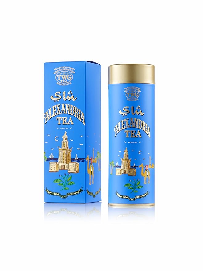 TWG Tea | Alexandria Tea | Green Tea | Spearmint & Spices | Haute Couture Tin, 100g | Gift Set