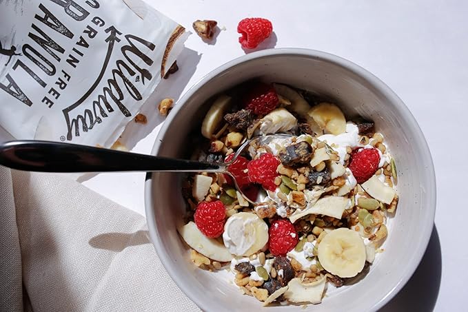 Wildway Keto Granola Snack Packs| Coconut Cashew | Grain-Free Certified Gluten-Free Cereal | Vegan, Low Carb & No Sugar Added | Paleo-Friendly, Non-GMO Fruit & Nut Clusters | Nutrient-Rich | 12 Pack