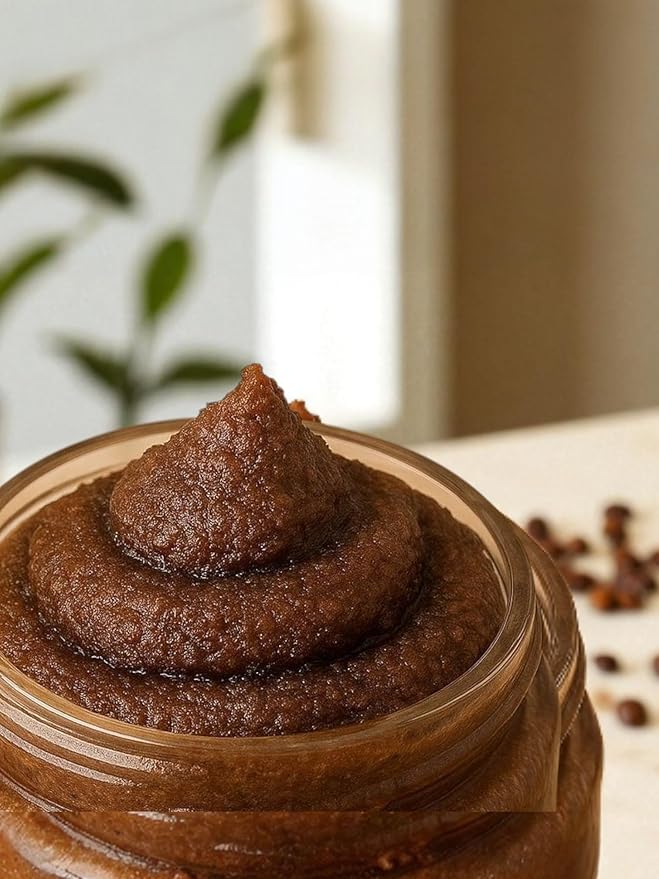 Exfoliating Sugar Scrub - Fruit Scented Exfoliating Body Scrub - Moisturizing Natural Face and Body Polish with Essential Oils - Gentle for Sensitive Skin - Coffee Beans, 8oz