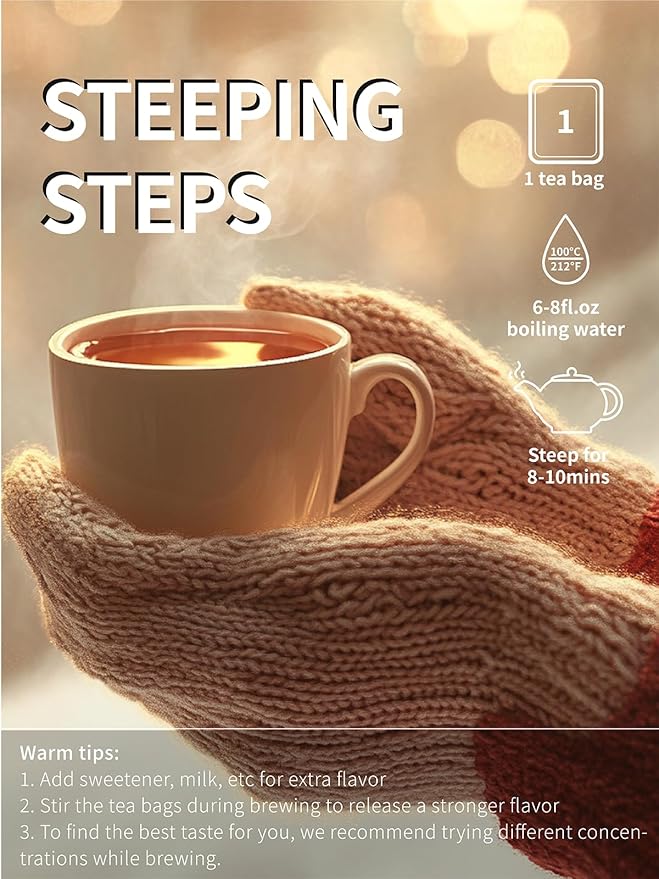 TeeLux Rooibos Chai Tea, Rooibos Tea with Cinnamon, Ginger, Clove & Cardamom, Smooth & Spicy & Sweet Flavor, Caffeine-Free, 100 Count