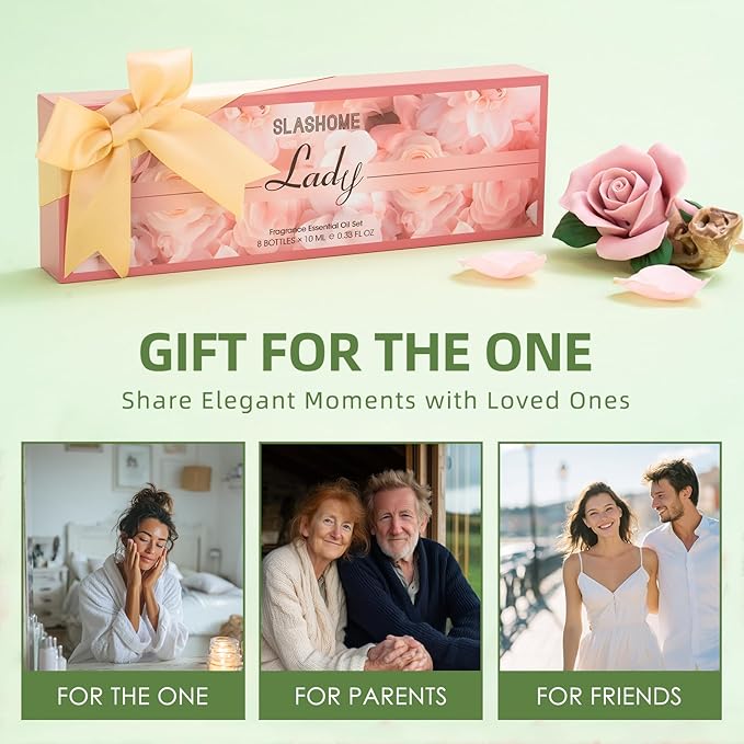 Women Essential Oils Set | 8 Pcs Autumn Essential Oils for Diffusers for Home, Fragrance Oil for Candle, Aromatherapy Gift Set | Pumpkin Pie, Cinnamon, Apple Cider, Vanilla, Fall Leaf & More