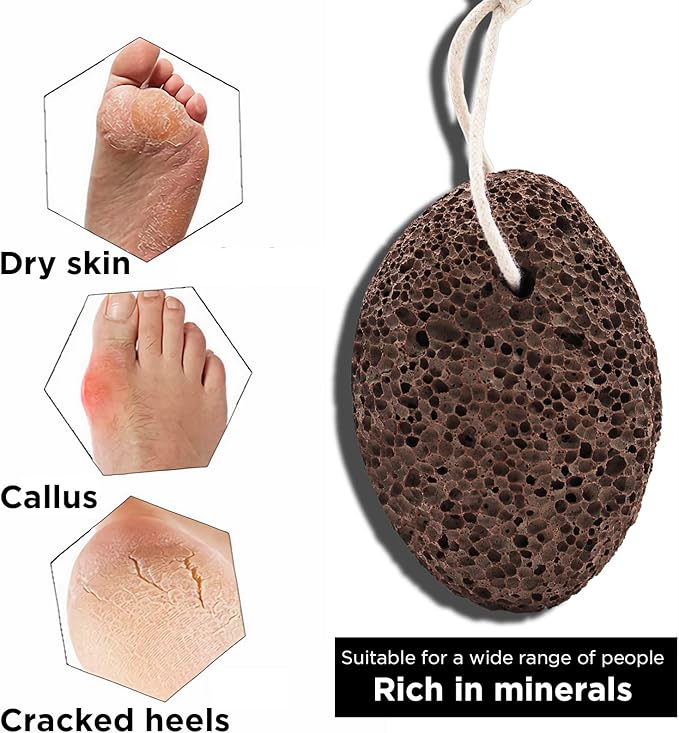 ICANdOIT-17.71Inch Natural Stiff Sisal Bristles Anti-Slip Long Handle Bath Brush,Bent Handle Shower Scrubber for Exfoliating,Shower Back Brush,Exfoliation Set with Pumice Stone(1 Pack)